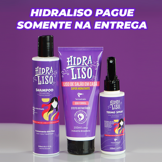 KIT HIDRALISO - Progressiva De Chuveiro Sem Formol - PAGUE NA ENTREGA